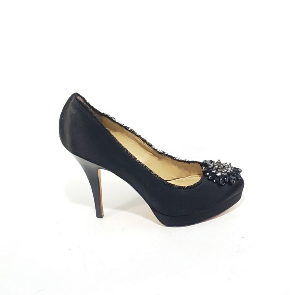 Coach Bergen Pumps Jeweled Platform Cone Heel - Picture 8 of 9